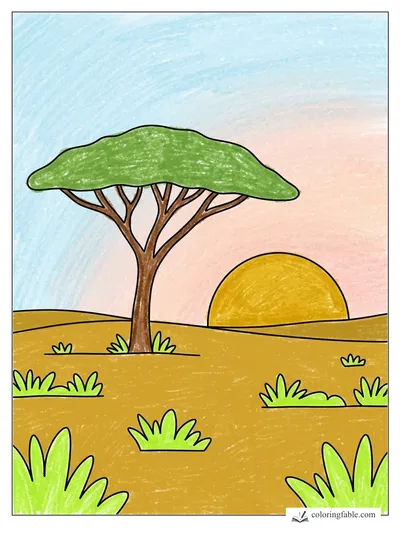 Colored example of this coloring page