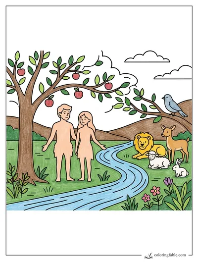 Colored example of this coloring page
