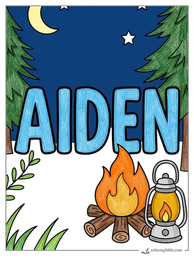 Colored example of this coloring page