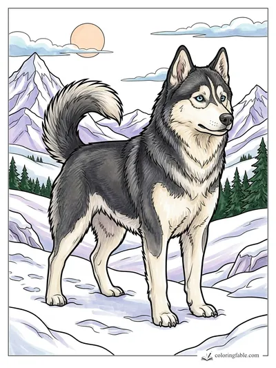 Colored example of this coloring page