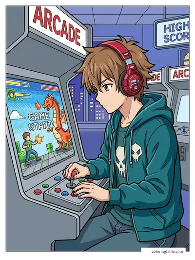 Colored example of this coloring page