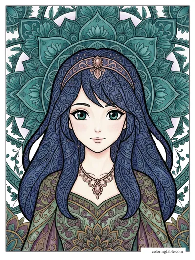 Colored example of this coloring page