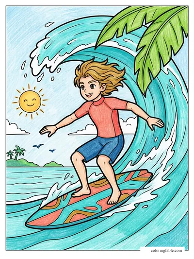 Colored example of this coloring page
