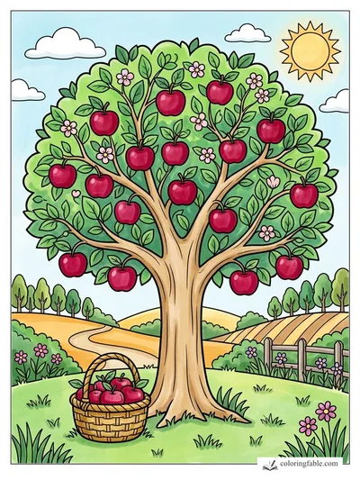 Colored example of this coloring page