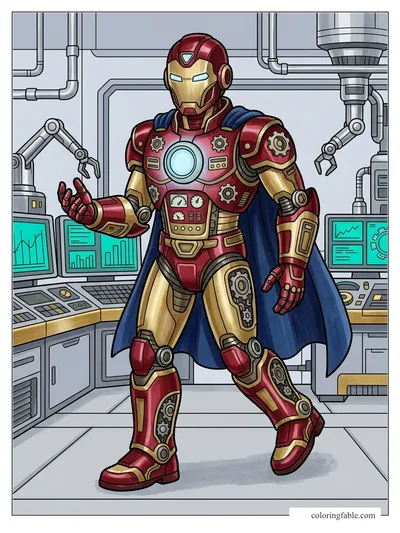 Colored example of this coloring page