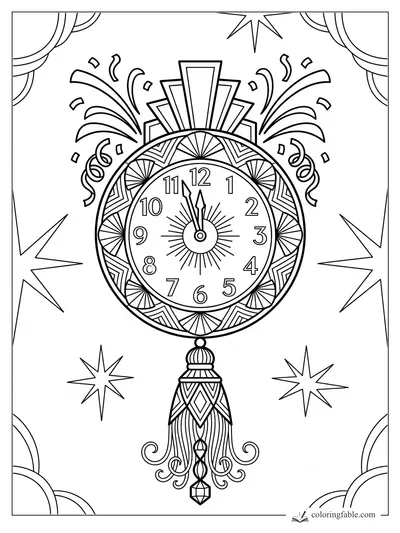Dibujos de art déco para colorear: ejemplo