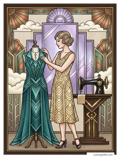 Colored example of this coloring page