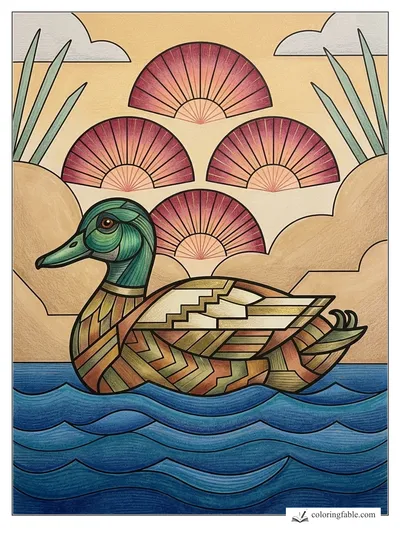 Colored example of this coloring page