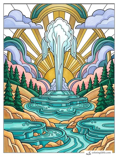 Colored example of this coloring page