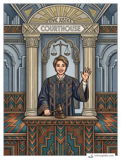Colored example of this coloring page