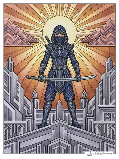 Colored example of this coloring page