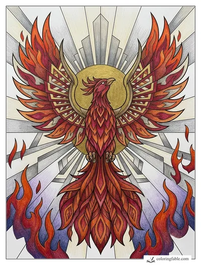 Colored example of this coloring page