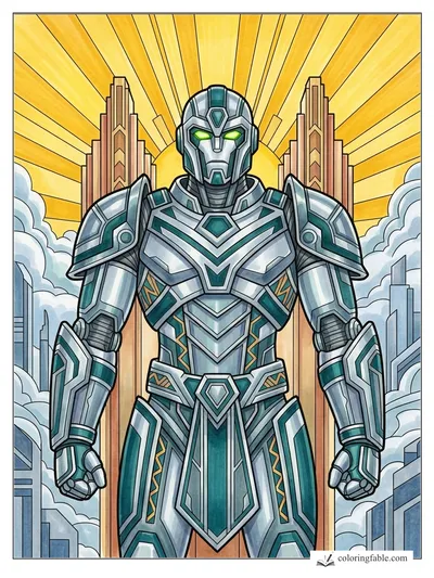 Colored example of this coloring page