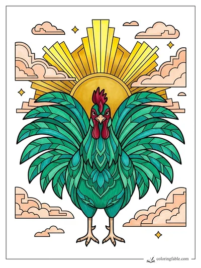 Colored example of this coloring page