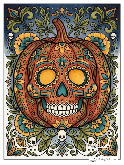 Colored example of this coloring page
