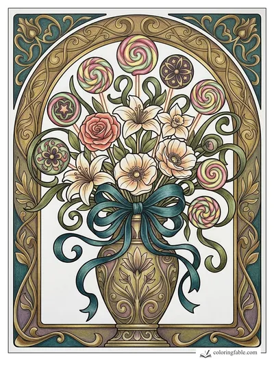 Colored example of this coloring page