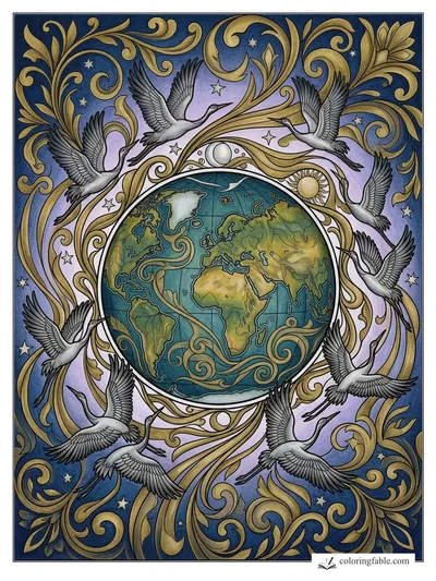 Colored example of this coloring page