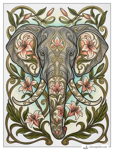 Colored example of this coloring page
