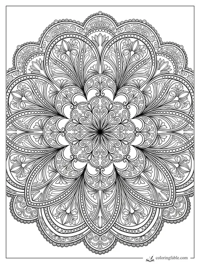 Mandala coloring pages — sample drawing