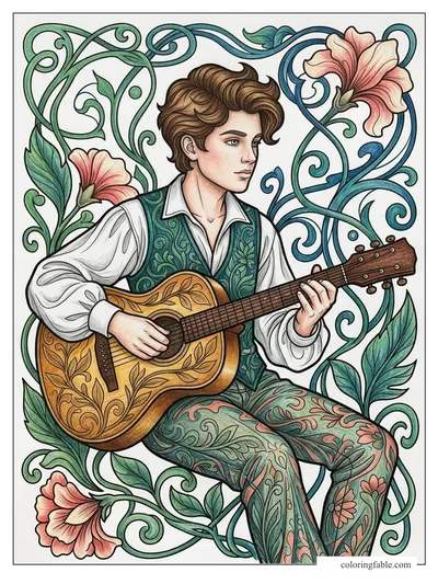 Colored example of this coloring page
