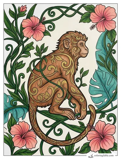 Colored example of this coloring page