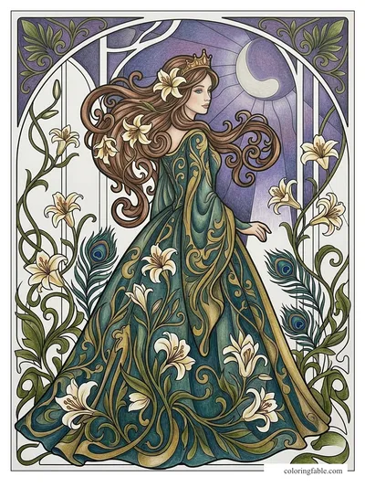 Colored example of this coloring page