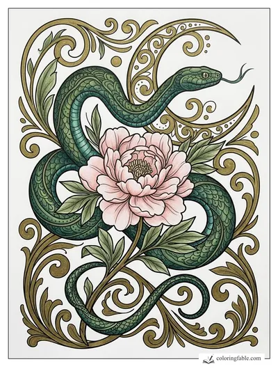 Colored example of this coloring page