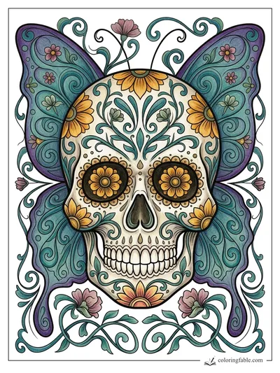 Colored example of this coloring page
