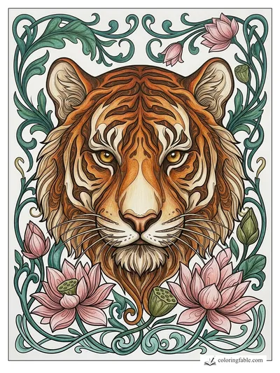 Colored example of this coloring page