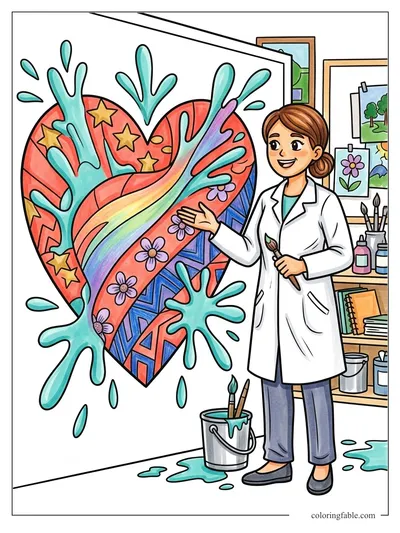 Colored example of this coloring page