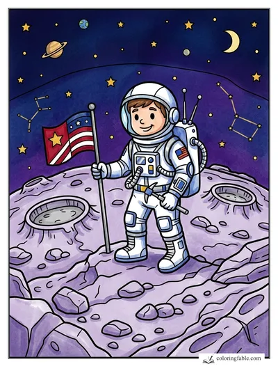 Colored example of this coloring page
