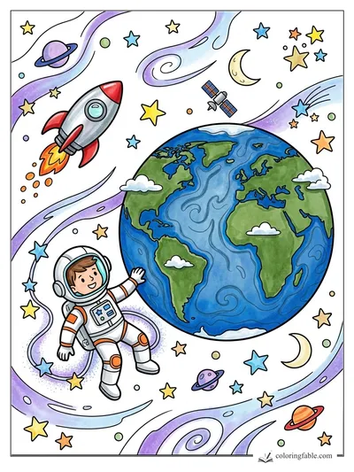 Colored example of this coloring page