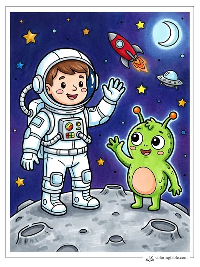 Colored example of this coloring page