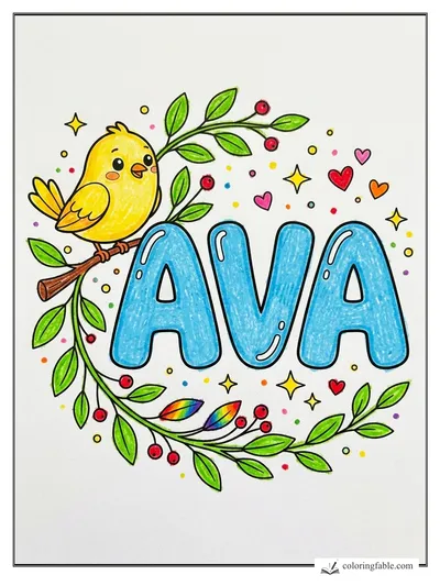 Colored example of this coloring page