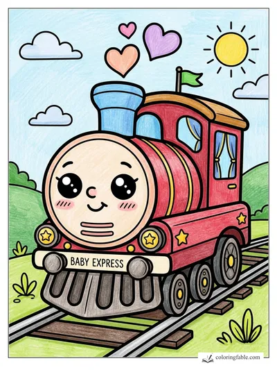 Colored example of this coloring page