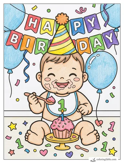 Colored example of this coloring page