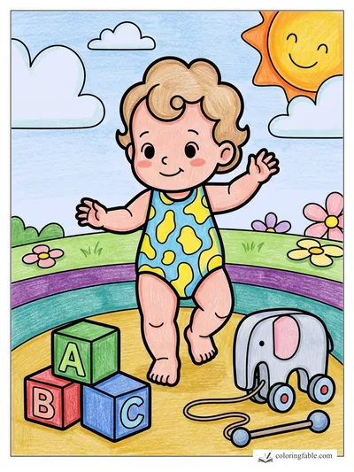 Colored example of this coloring page