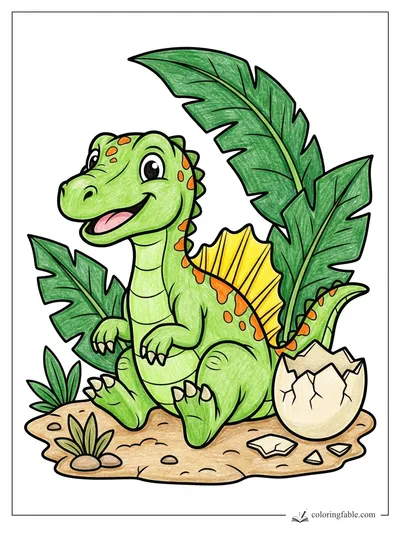 Colored example of this coloring page