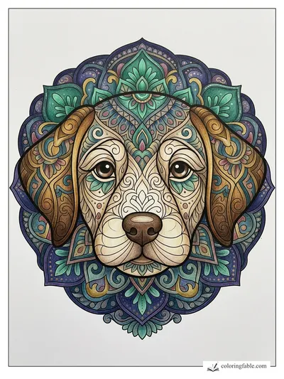 Colored example of this coloring page