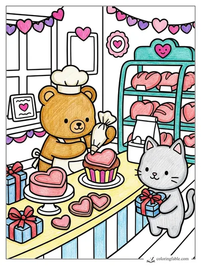 Colored example of this coloring page
