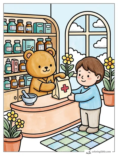 Colored example of this coloring page