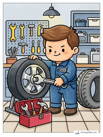 Colored example of this coloring page
