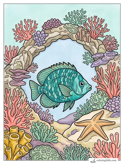 Colored example of this coloring page
