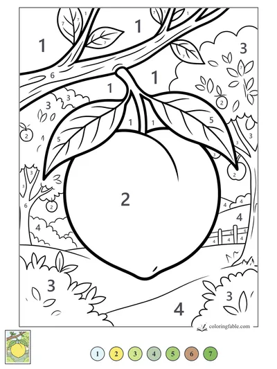 Big Lemon Hanging in the Orchard — color by number