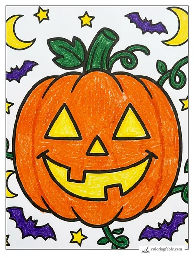 Colored example of this coloring page