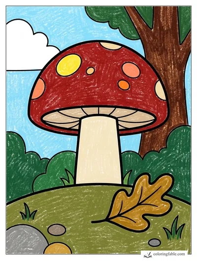 Colored example of this coloring page