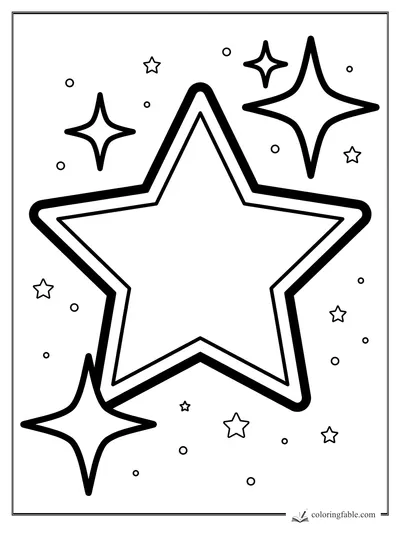 Star coloring pages — sample drawing