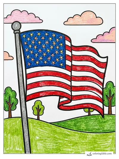 Colored example of this coloring page
