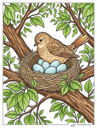 Colored example of this coloring page