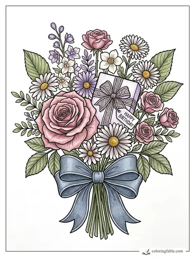 Colored example of this coloring page